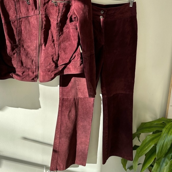 Vintage Suede Jacket & Pant Set - “Skotts Suede” - Deep Plum - Size 6 - Picture 5 of 13